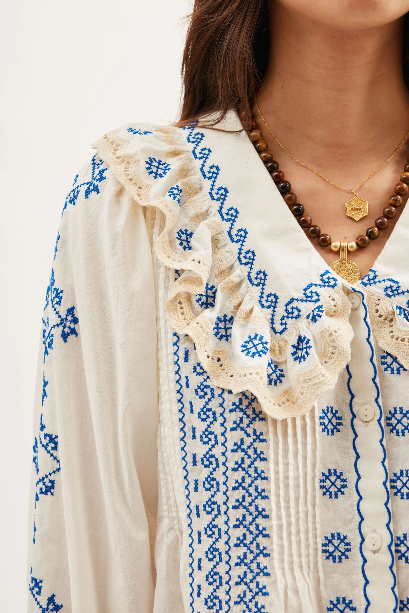 Percy - Mila Embroidery Cream view 4