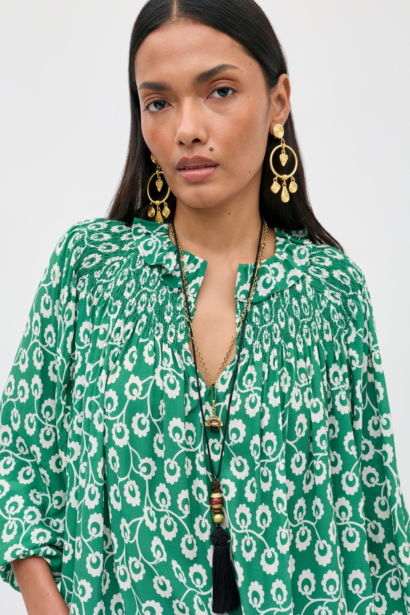 Maevie - Wishing Floral Green view 3