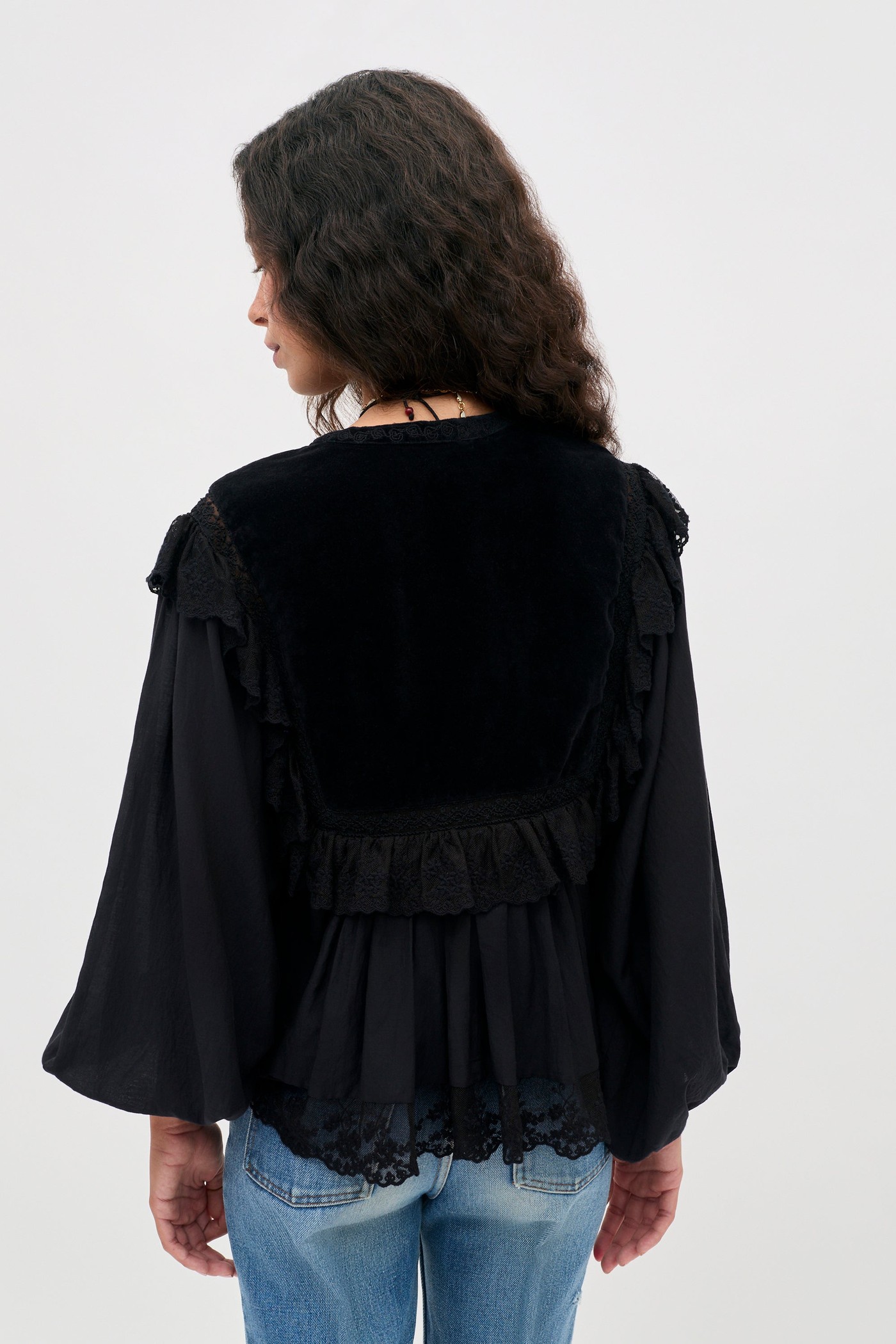 Diann - Lilly Embroidery Black view 4
