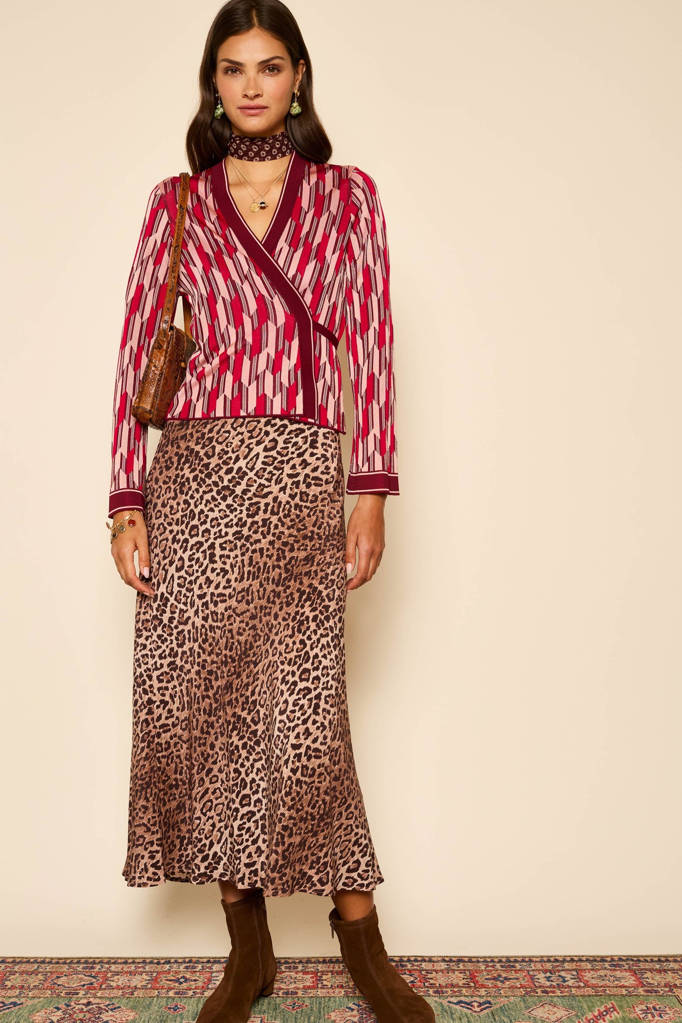 Elijah - Chevron Knit Berry view 4