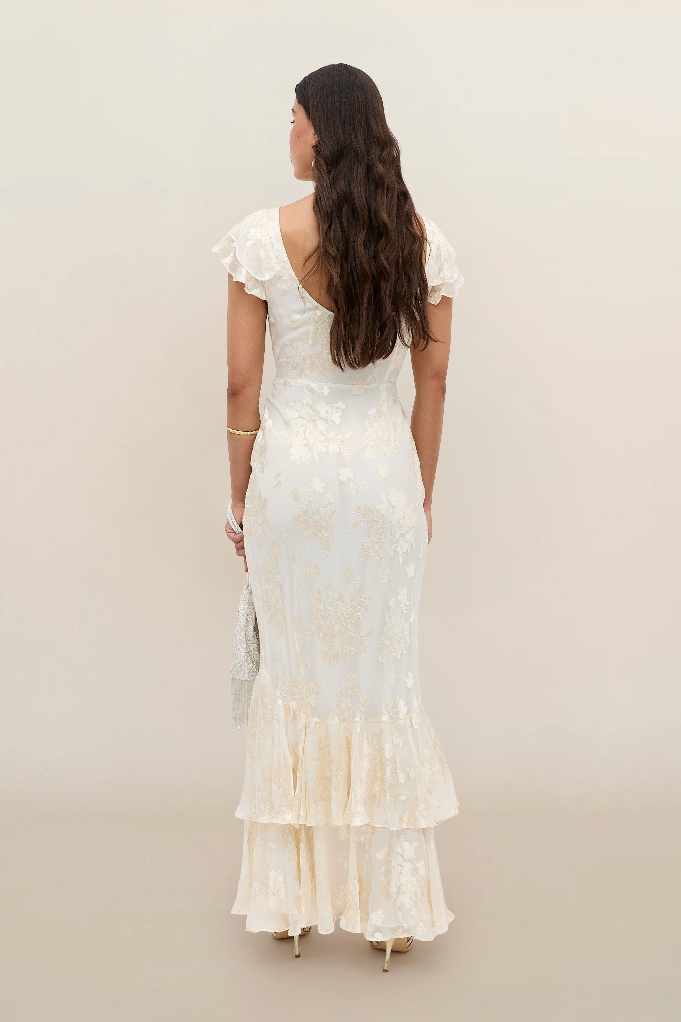 Ordinia - Bouquet Devore Cream view 3